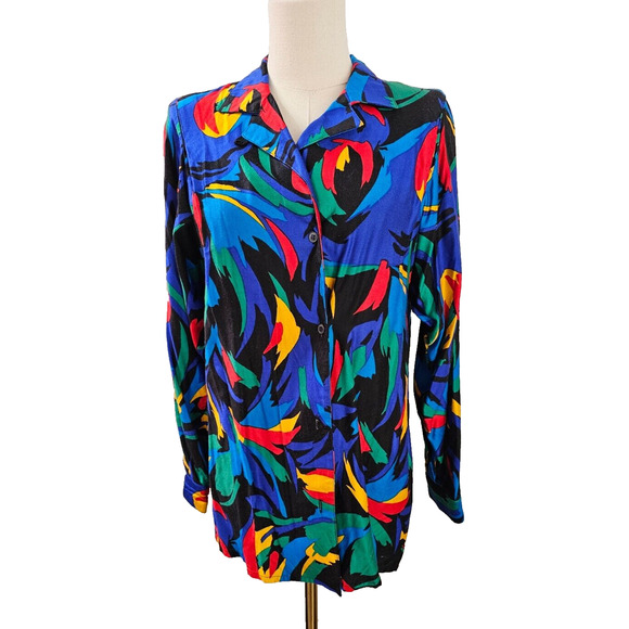 VTG Rafaella ULTIMATE 80s Suit Top Skirt WILD Bright Colors Made in Italy‎ SMALL - Picture 2 of 6